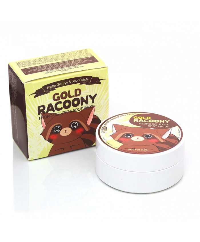 Патчи для глаз Secret Key Gold Racoony Hydro Gel Eye & Spot Patch обзор продукции, отзывы